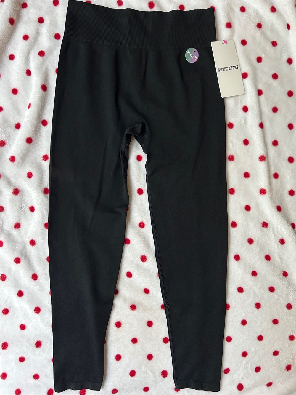 PINK Seamless High Waist Full Length Tight Seamless Best Butt Black Leggings